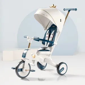 Poussette de bébé de luxe 3 en 1 Scooter d'enfant pour le tricycle pliable de chariot de bébé tricycle pour l'enfant