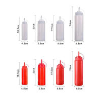 Bouteille à Pression Transparente Multi-Modèles pour Sauce, Bouteilles Squeezable pour Vinaigrette, Crème et Ketchup