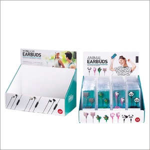 Custom Supermarket Counter Top Paper PDQ Corrugated Cardboard Display Tray Packaging <b>Box</b> for airpod - Product Image 3