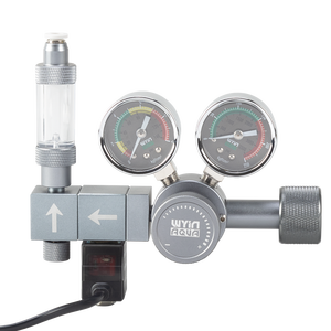 WYIN AQUA Aquarium Dual Gauge <span class=keywords><strong>CO2</strong></span> Reguladores de Pressão Conector Rápido Válvula Solenóide Valor-Redução <span class=keywords><strong>CO2</strong></span> para Aquário - Product Image 1