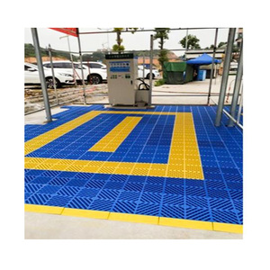 Dalles de sol modulaires en plastique PP pour garage, utilisables dans les aéroports et les gares ferroviaires - Product Image 1