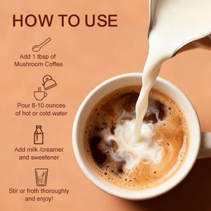 6 в 1 гриб кофе Кордицепс Львиная Грива шиитаке король труба индейка хвост Рейши MCT масло кофе - Product Image 6