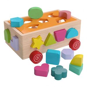 Caja de Inteligencia Montessori de Madera, Rompecabezas para Bebés con Bloques de Geometría y Cognitivos - Product Image 5