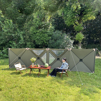 Paravent pliable en tissu Oxford pour camping en plein air, clôture coupe-vent portable pour réchaud de camping, barbecue, pique-nique, cuisine en plein air