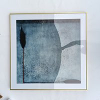 Arte Abstracto de Pared al por Mayor con Marco Delgado de Aleación de Aluminio Dorado y Cierre de Resorte, Pintura Enmarcada