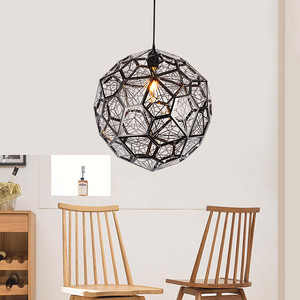 Nordic Ball <span class=keywords><strong>lampadario</strong></span> in acciaio metallo inciso personalità arte medio altezza regolabile per Bar ristorante Cafe pendente industriale - Product Image 4