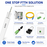 Câble à Fibre Optique Intérieur GJXH FTTH, Câble de Descente 1, 2 ou 4 Cœurs G657A2 pour Télécommunications