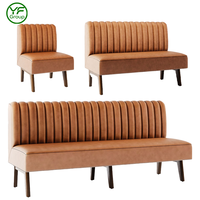 Meubles de restaurant de luxe commerciaux, table et chaises en cuir, banquette pour café, boutique, restaurant