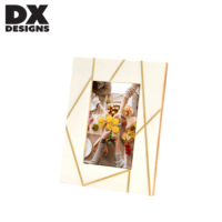 Bingkai Foto Kayu DX Designs dengan Inlay Geometris Emas 4x6 5x7 8x10 Inch, Dekorasi Rumah, Pernikahan, Pajangan Seni, Hadiah, Kamar Tidur, Kantor