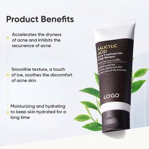 Masque de nuit rafraîchissant à l'acide salicylique pour le traitement de l'acné 100g – Soin visage pour peaux sensibles à effet apaisant - Product Image 2