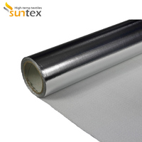 Tissu isolant thermique de 15 m, papier d'aluminium laminé en fibre de verre résistant à la chaleur
