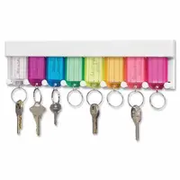 Custom Plastic Wall Mounted Key Holder Rack Shelf Keychain Hanging Board For Home Office