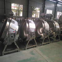 Marmite de cuisson industrielle à vapeur et gaz Shenlong, 300L, haute efficacité, avec agitateur