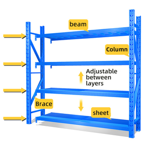 Estanterías de Almacenamiento de Acero Galvanizado de 300 kg, Estanterías de <span class=keywords><strong>Metal</strong></span> para Almacén - Product Image 4