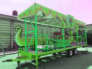 Manège Wacky Worm Roller Coaster pour enfants, mini-animaux, parc d'attractions intérieur/extérieur, remorque en fibre de verre et métal durable, carnaval - Product Image 6