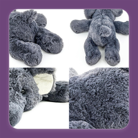 Expédition rapide, peluche en coton velours de 2 lb, éléphant gris chauffable et refroidissable, jouet en peluche lesté pour enfants