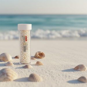 Perline Ilan Abalorio 4 mm color perla per la creazione di gioielli, 12 pezzi per tubo - Product Image 2