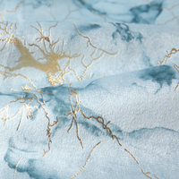 Tissu en velours hollandais imprimé à l'encre chinoise et à la feuille d'or, matériau de rembourrage en polyester de qualité supérieure pour canapé, oreiller, décoration murale