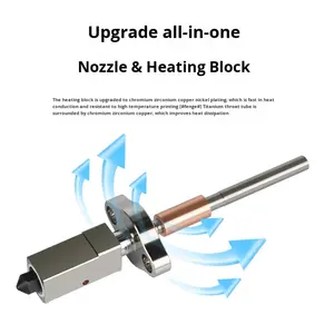 Новинка для Ender <span class=keywords><strong>3</strong></span> V3/Plus: модифицированный хотэнд Bamboo Head из твердой стали, черный, аксессуары для 3D-принтера - Product Image 2