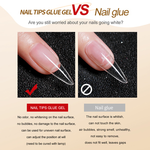 Come Gel di colla solida per <span class=keywords><strong>la</strong></span> copertura completa punta per unghie premere sulle unghie 6g adesivo forte con colla Super trasparente smalto Gel Uv - Product Image 2
