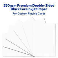 Papier cartonné noir 330 g/m² pour impression de cartes à collectionner recto-verso et proxy TCG – Collection 2027