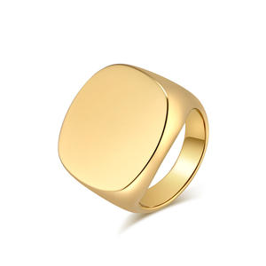 Fashion <b>Rings</b> Geometric Titanium Steel Gold Black Silver Unisex Gift Jewelry - Product Image 5