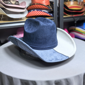 Fuax <span class=keywords><strong>camoscio</strong></span> cappello da Cowboy corno lungo connazionali villaggio Bangora Sombreros cappello Fedora - Product Image 5