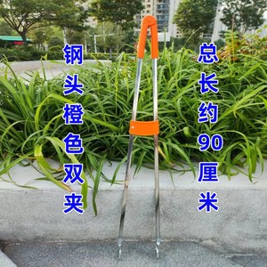 Pince à déchets sanitaire, pinces de nettoyage ménager, pinces de ramassage des ordures, sacs en tissu épaissis et allongés, pelles à poussière, vente en gros - Product Image 2