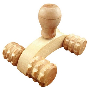 Kayu Solid Tubuh Penuh 4 Roda Kayu Mobil Roller Santai Tangan Alat Pijat Refleksi Wajah Tangan Kaki Kembali Tubuh terapi Produk - Product Image 2