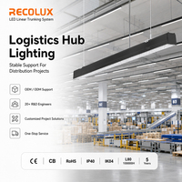 Fournisseur de luminaires LED en rangée continue pour les projets de centres de distribution et d'entreposage logistique