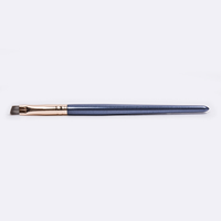 Pinceaux de maquillage professionnels en gros avec manche en bois, poils synthétiques, marque privée, pinceaux fins et biseautés pour estomper les fards, eye-liner et sourcils