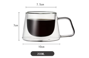 Tasse à café en verre tasse 200ml tasse à café carrée en verre à <span class=keywords><strong>double</strong></span> paroi vente en gros - Product Image 2