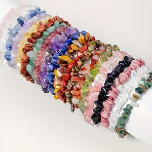 Bracelet en quartz rose naturel en vente chaude, bijoux de guérison extensibles élastiques pour femmes, cadeau - Product Image 3