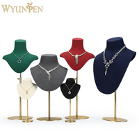 Wyp-ensemble de présentation de bijoux à hauteur réglable à la main, support de bijoux amovible, collier, buste, présentoir de bijoux