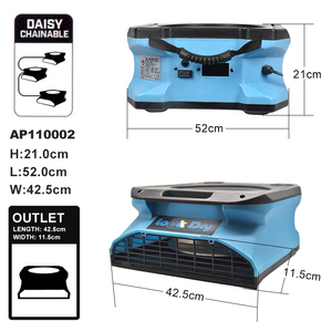 מחלף אוויר שטוח מהפכני 1100cfm מייבש שיער מסחרי עבור קירות שטיחים ויישומים אינסטלציה - Product Image 2