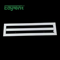 Diffuseur linéaire à fentes en aluminium de type griffe, réglable, pour plafond CVC, pour l'admission d'air de climatisation centrale, pré-encastré