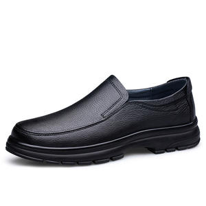 Chaussures décontractées pour hommes en cuir véritable, semelle extérieure en caoutchouc souple, printemps-automne, pour pères d'âge moyen, fabriquées en Chine - Product Image 5