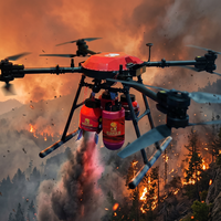 Bombe anti-incendie automatique à poudre sèche pour drone UAV, pour la lutte contre les incendies forestiers, fabrication OEM personnalisée TENYU TY01