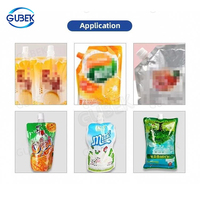 Machine de remplissage semi-automatique GUBEK à tête unique pour sachets à bec verseur, 6 fentes, pour jus, lait et liquides