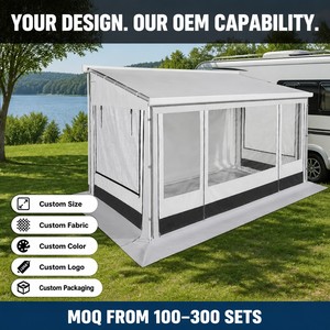 Paroi latérale pour <span class=keywords><strong>auvent</strong></span> de camping-car, mur <span class=keywords><strong>d</strong></span>'intimité imperméable pour <span class=keywords><strong>caravane</strong></span> avec poteaux et piquets, écran latéral coupe-vent pour <span class=keywords><strong>auvent</strong></span> de camping-car avec sac de transport - Product Image 6