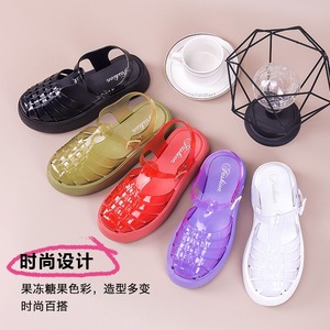 Sandales compensées antidérapantes respirantes à semelle épaisse pour <span class=keywords><strong>femme</strong></span> – Collection Printemps-Été – Personnalisables OEM – Mode et extérieur - Product Image 5