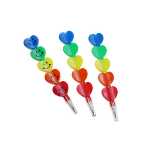 BECOL Vente en gros Crayons créatifs en forme de cœur empilables Non-affûtants Crayons en plastique HB pour étudiants pour enfants - Product Image 2