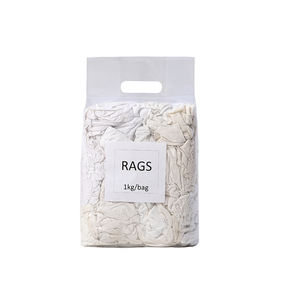 Fardos <span class=keywords><strong>de</strong></span> 1 KG 100 algodón, venta al por mayor, directo, barato, residuos textiles, bolsa <span class=keywords><strong>de</strong></span> punto <span class=keywords><strong>de</strong></span> algodón blanco, camiseta, trapos, trapo <span class=keywords><strong>de</strong></span> algodón limpio - Product Image 2