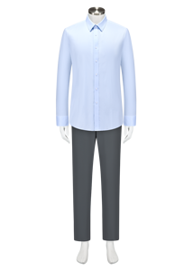 Chemise habillée homme à manches longues, extensible, infroissable, 95% coton 5% élasthanne, sergé 100S <span class=keywords><strong>2</strong></span> plis, écologique, collection Printemps, vente en gros, OEM - Product Image 3