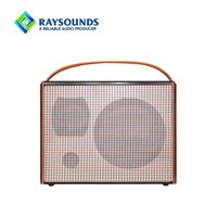 Amplificateur de guitare acoustique portable 40W 8 pouces rechargeable, enceinte en bois pour buskings avec double entrée guitare
