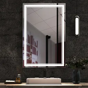 Led Smart Mirror Bathroom Front And Light Mirror Screen With Functions Customized IP44 Waterproof Anti-Fog