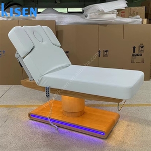 Kisen Luxury Modern 3 Motors <b>Table</b> De Massage <b>Electric</b> Eyelash Facial Bed Cosmetic Color Wood Beauty Salon Bed for Sales - Product Image 1