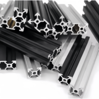 Profils en aluminium pour portes et fenêtres exportés de Chine, profils d'extrusion turcs, profils en aluminium 6063 T5 avec revêtement en poudre