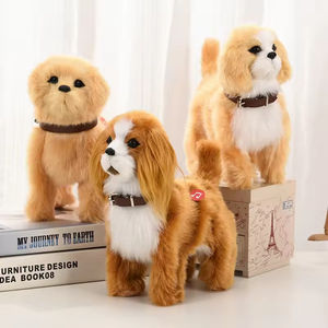 JM1 2025 Jouet pour chien <span class=keywords><strong>en</strong></span> peluche électrique amusant, simulant un grand chien, avec musique, marche, aboiement et queue qui bouge - Product Image 2