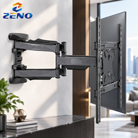 Support mural inclinable pour téléviseur Zeno en acier laminé à froid pour téléviseurs de 32 à 70 pouces, support pivotant à mouvement complet, VESA 400x400